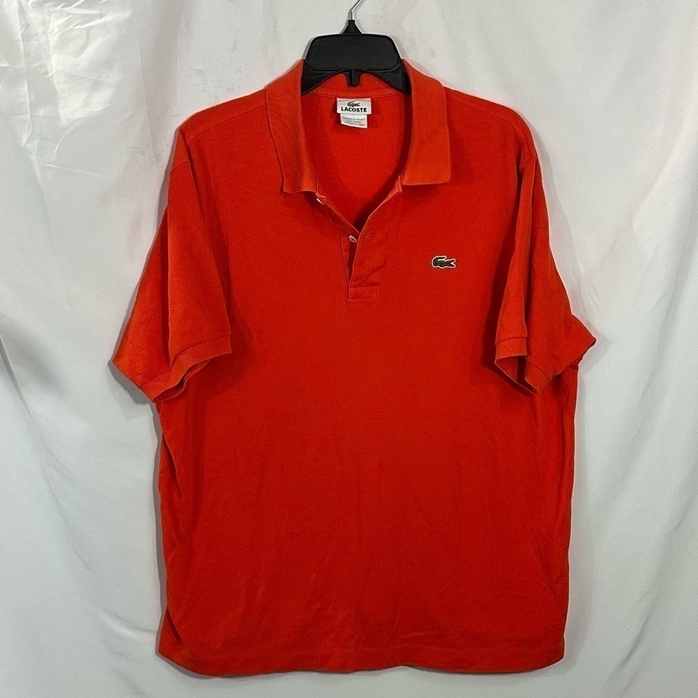 Lacoste orange polo size 7